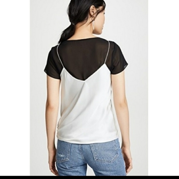 Cinq a Sept Rory Layered Tie-Hem Top - Picture 2 of 2